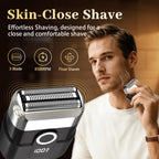 Side profile of Henzilo portable beard shaver for men