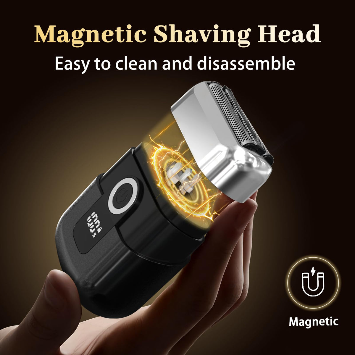 Henzilo electric shaver being rinsed under a faucet