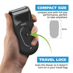 Wahl travel shaver kit with aluminum protective cover