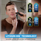 Wahl compact shaver for travel in portable packaging