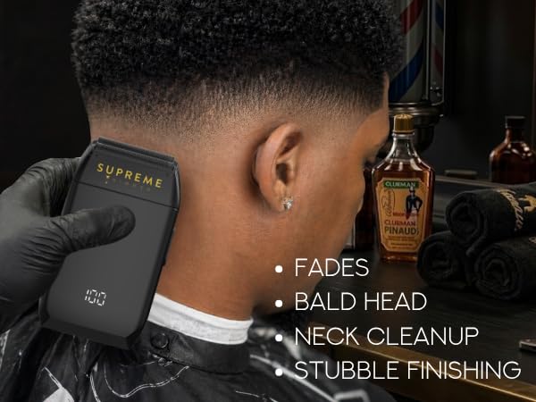 Supreme Trimmer Crunch STF602 used for professional barber haircut