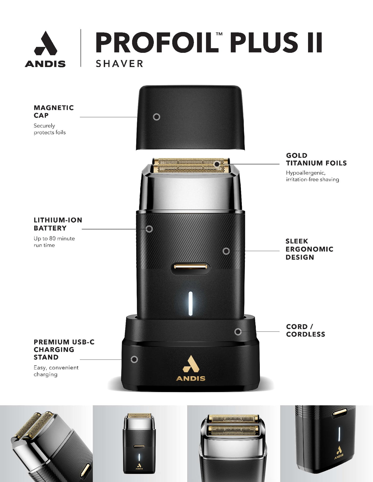 Andis shaver magnetic protective cap detail