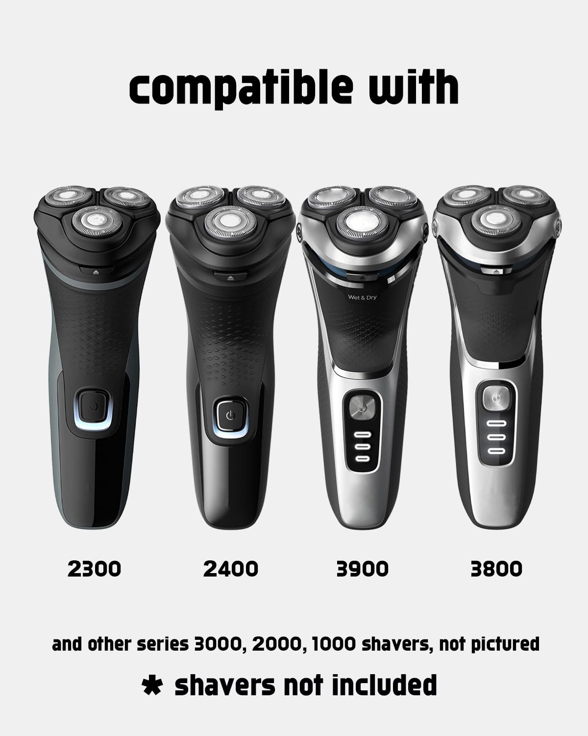 Close up view of the precision slots and holes on the SH30 shaver blades designed for close skin protection.