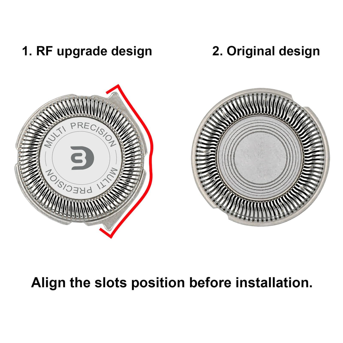 Durable stainless steel replacement blades for maintaining peak electric shaver performance