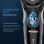 Phisco waterproof shaver being rinsed under running water