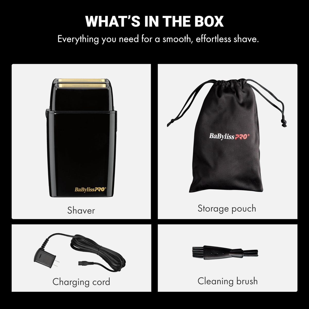 Cordless BaBylissPRO shaver for travel grooming