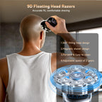 Close up of 9D floating rotary blades on Haslife shaver
