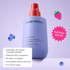 Clean and vegan children hair detangling spray bottle back label ingredients