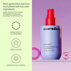 Evereden kids safe chemical free hair detangler spray product bundle