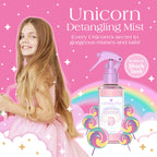 Glimmer Wish leave-in conditioner for kids and women back label detailing ingredients