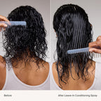 Living Proof strengthening detangler spray displayed from a side angle showing the sleek premium bottle design