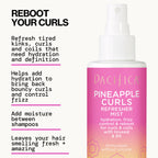 Pacifica Pineapple Curls Refresher Mist 4 fluid ounce bottle side profile