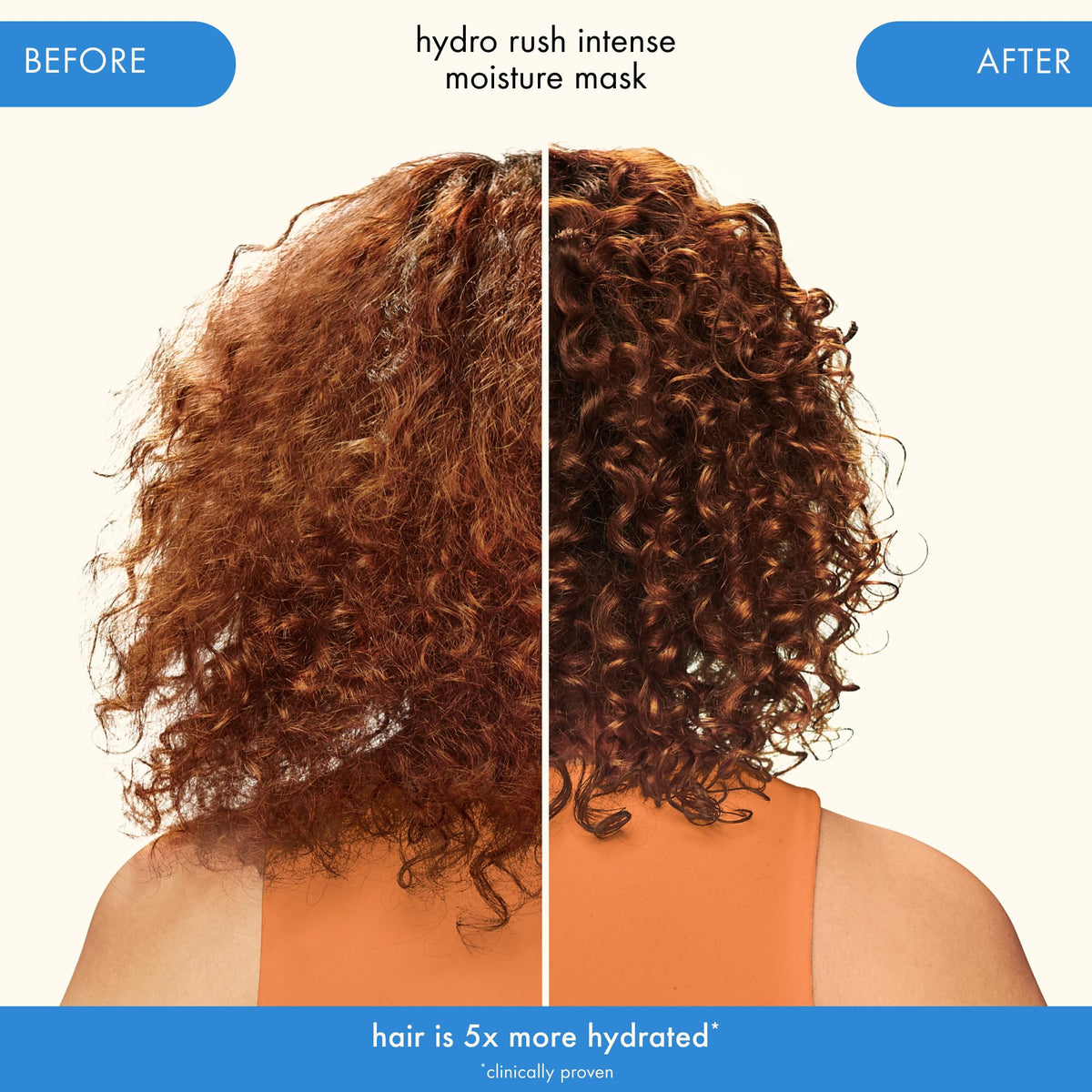 Amika Hydro Rush hair mask back label with ingredient list