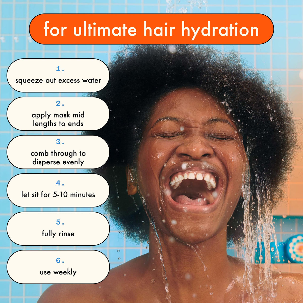 Amika Hydro Rush mask branding and product details