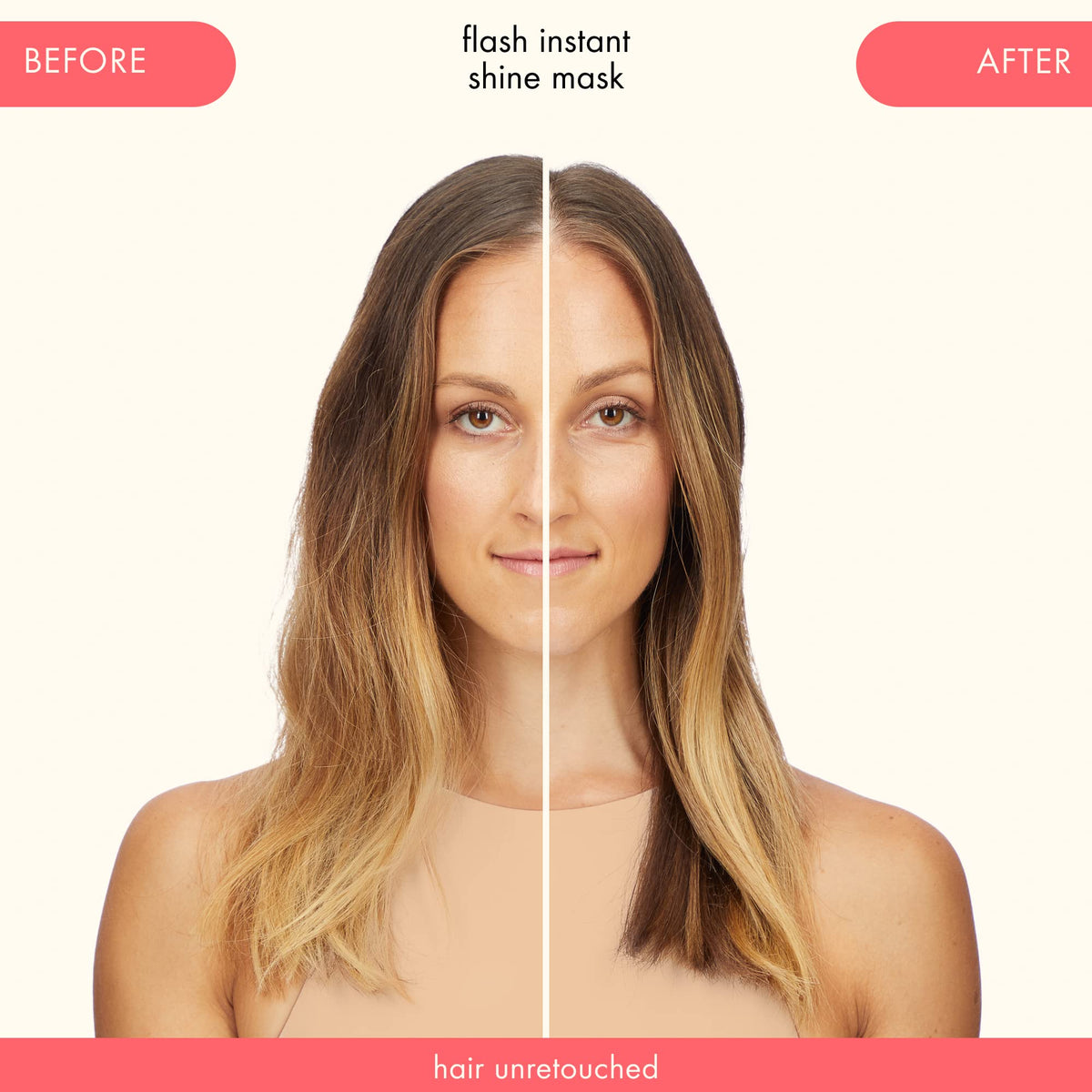 Close up of Amika Flash Instant Shine Mask label