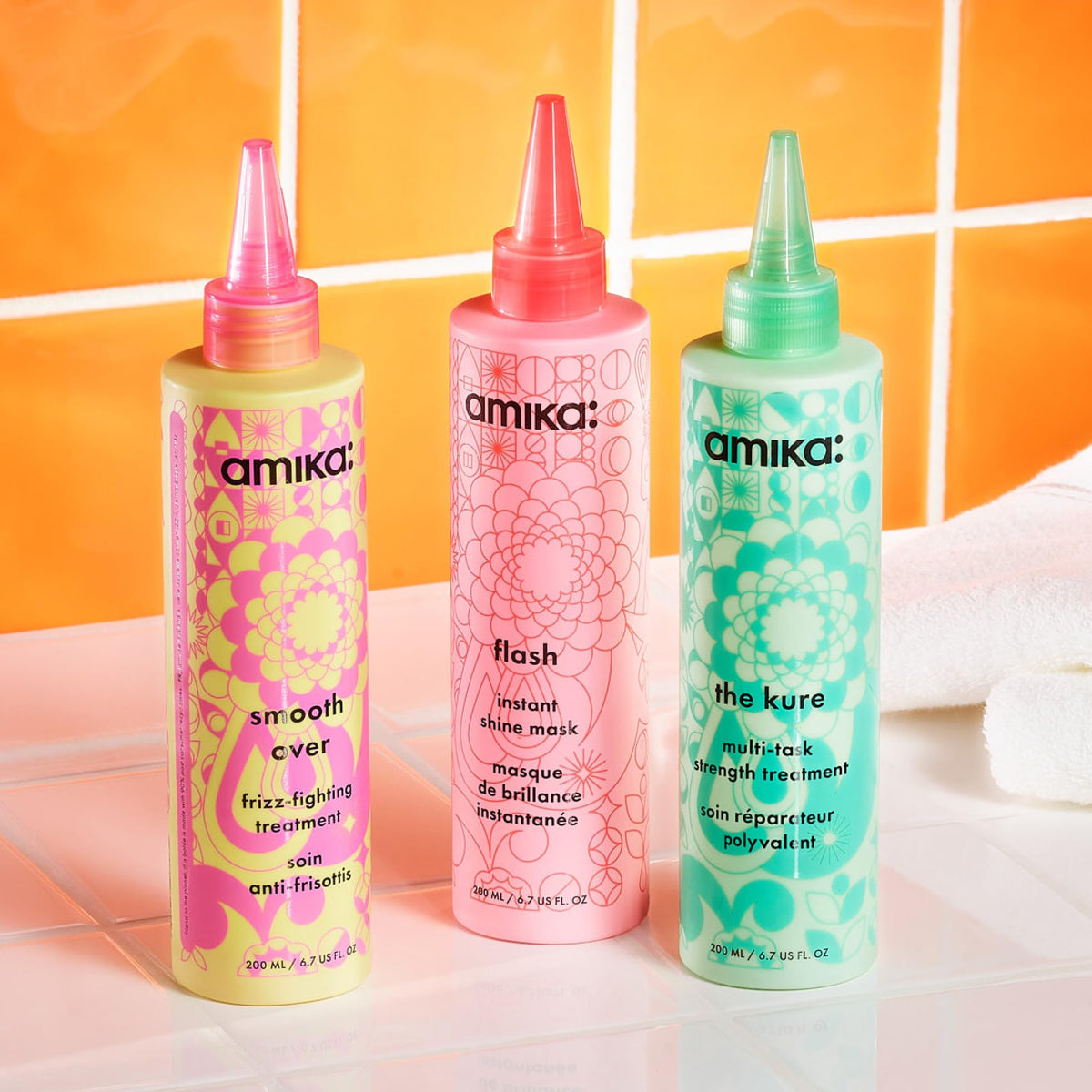 Professional hair care mask for glossy hair finish