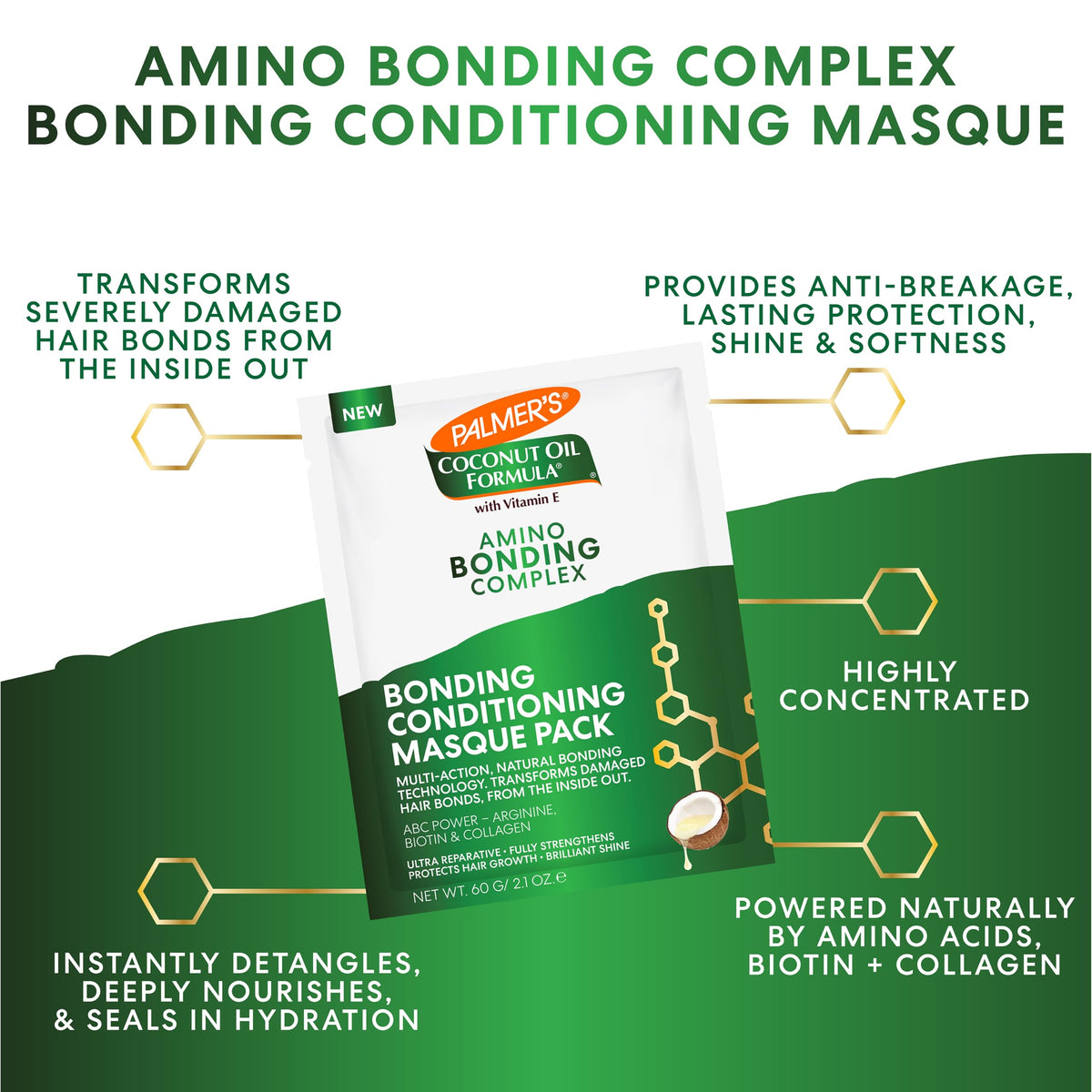 Palmer's hair bonding masque packette ingredients label