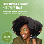 Back label of Mielle Rosemary Mint Strengthening Hair Masque with ingredients