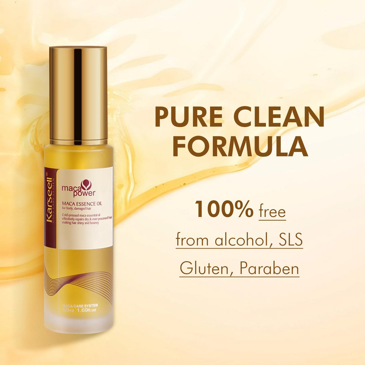 Karseell hair healing oil formulation detailing ingredients and benefits