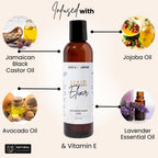 BASK & LATHER anti frizz and detangling hair sealant oil for curly hair