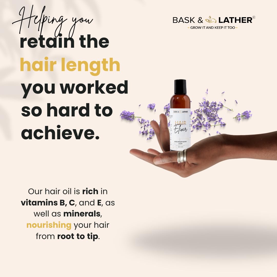 BASK & LATHER scalp therapy oil with jojoba and vitamin E for dandruff control