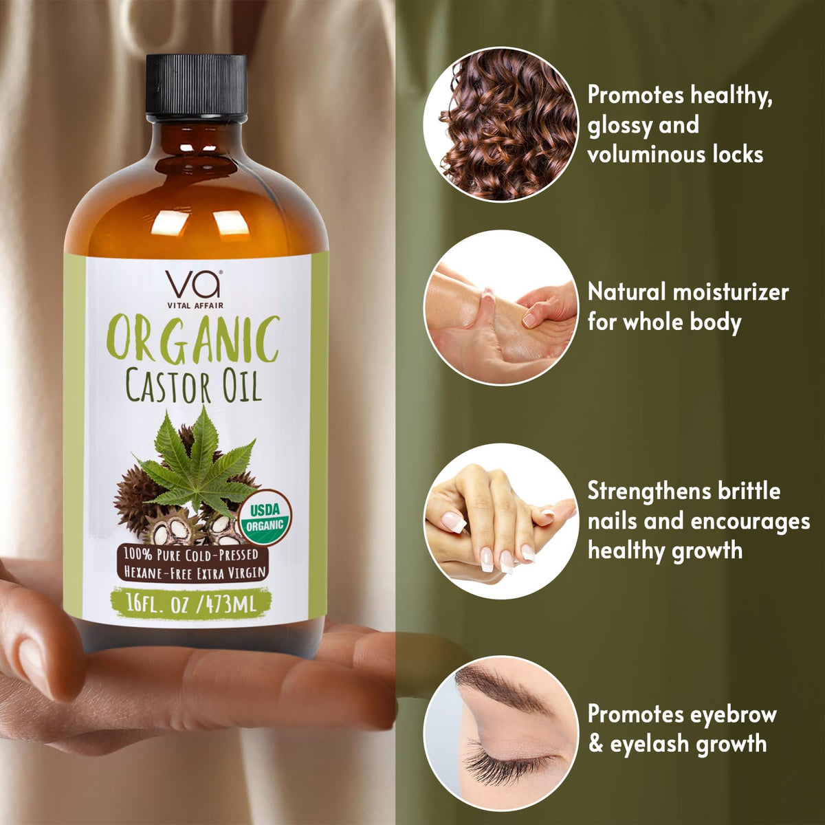 Authentic imported Vital Affair castor oil pack wrap routine solution