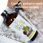 Premium amber glass bottle of Vital Affair organic beauty oil