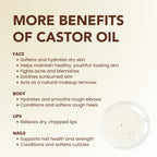 Four fluid ounce glass bottle of BodyJ4You unrefined non GMO castor oil for scalp hydration.