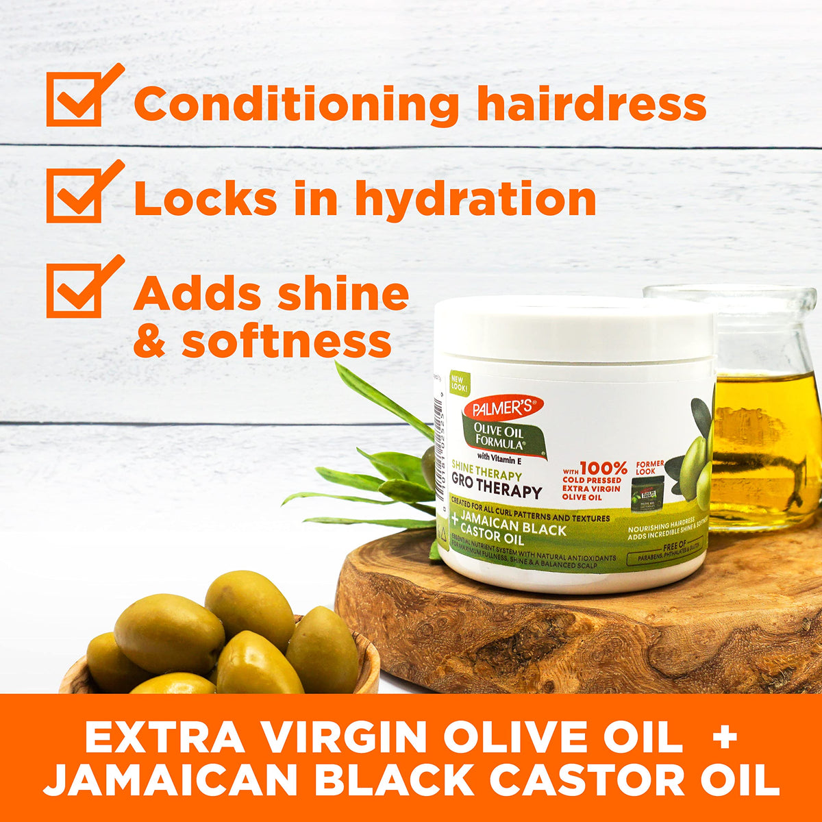Side view of Palmers Olive Oil Formula packaging