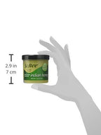 Open jar of Softee Hair and Scalp Treatment herbal formula