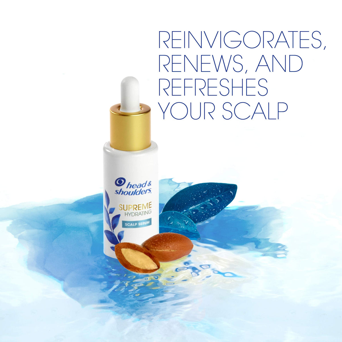 Head And Shoulders Supreme serum bottle showing argan oil