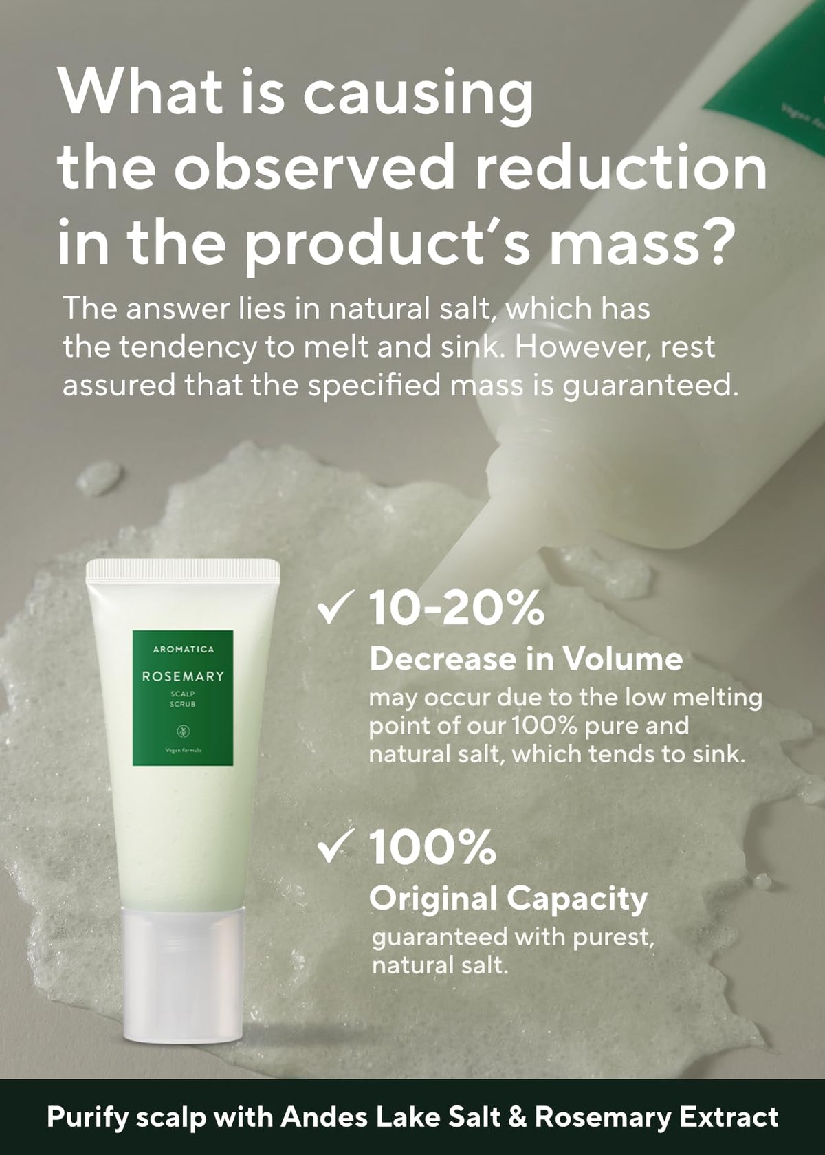 Aromatica Rosemary Scalp Scrub being applied to the scalp with applicator