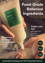 Back of Aromatica Rosemary Scalp Scrub tube showing product ingredients and details