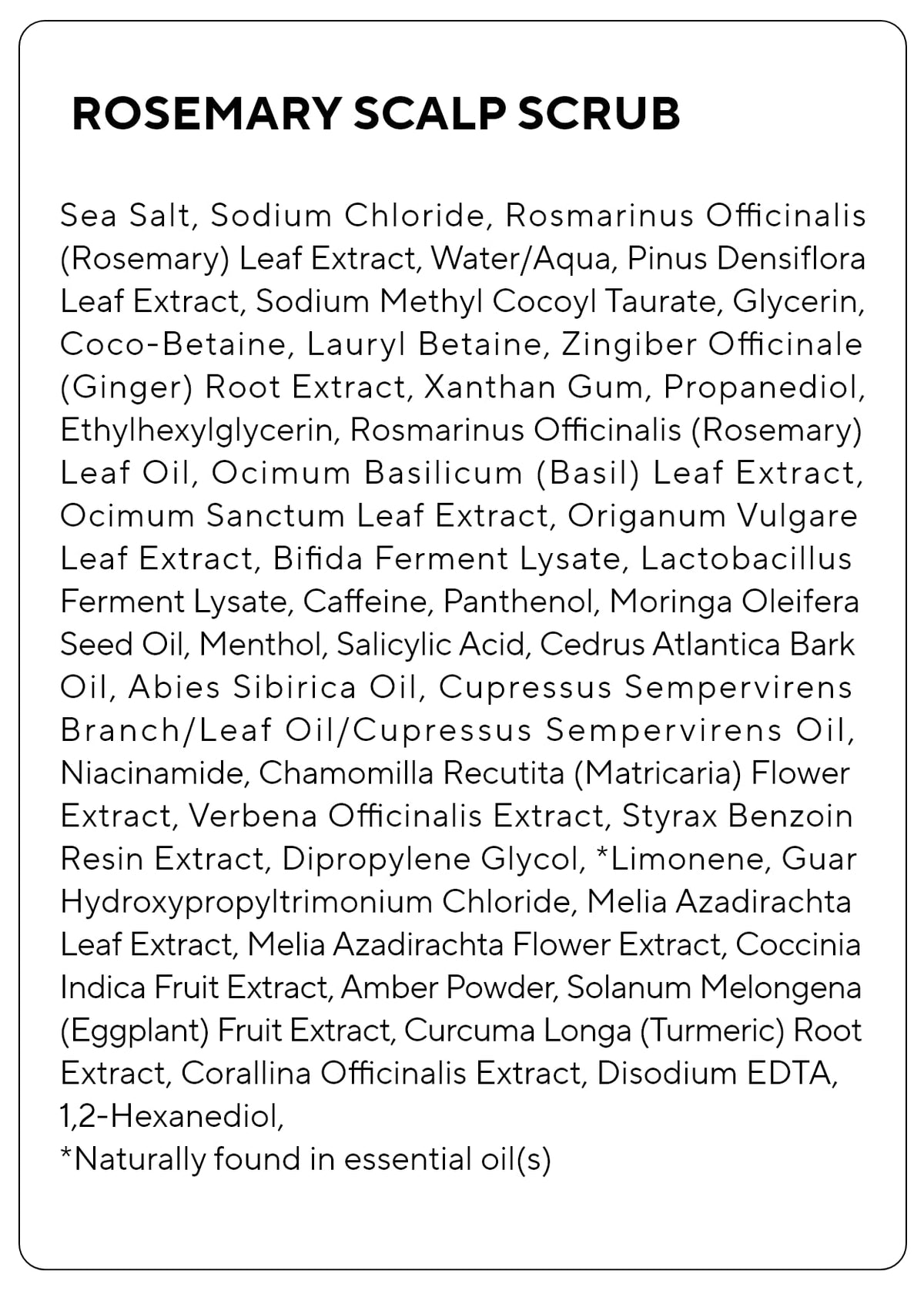 Aromatica Rosemary Scalp Scrub tube with natural rosemary leaves in the background