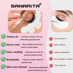 Professional lash artist applying Zokoco hydrogel eye pads to client
