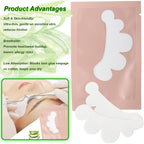 Stack of 100 pairs Zokoco under eye gel patches in pink packaging