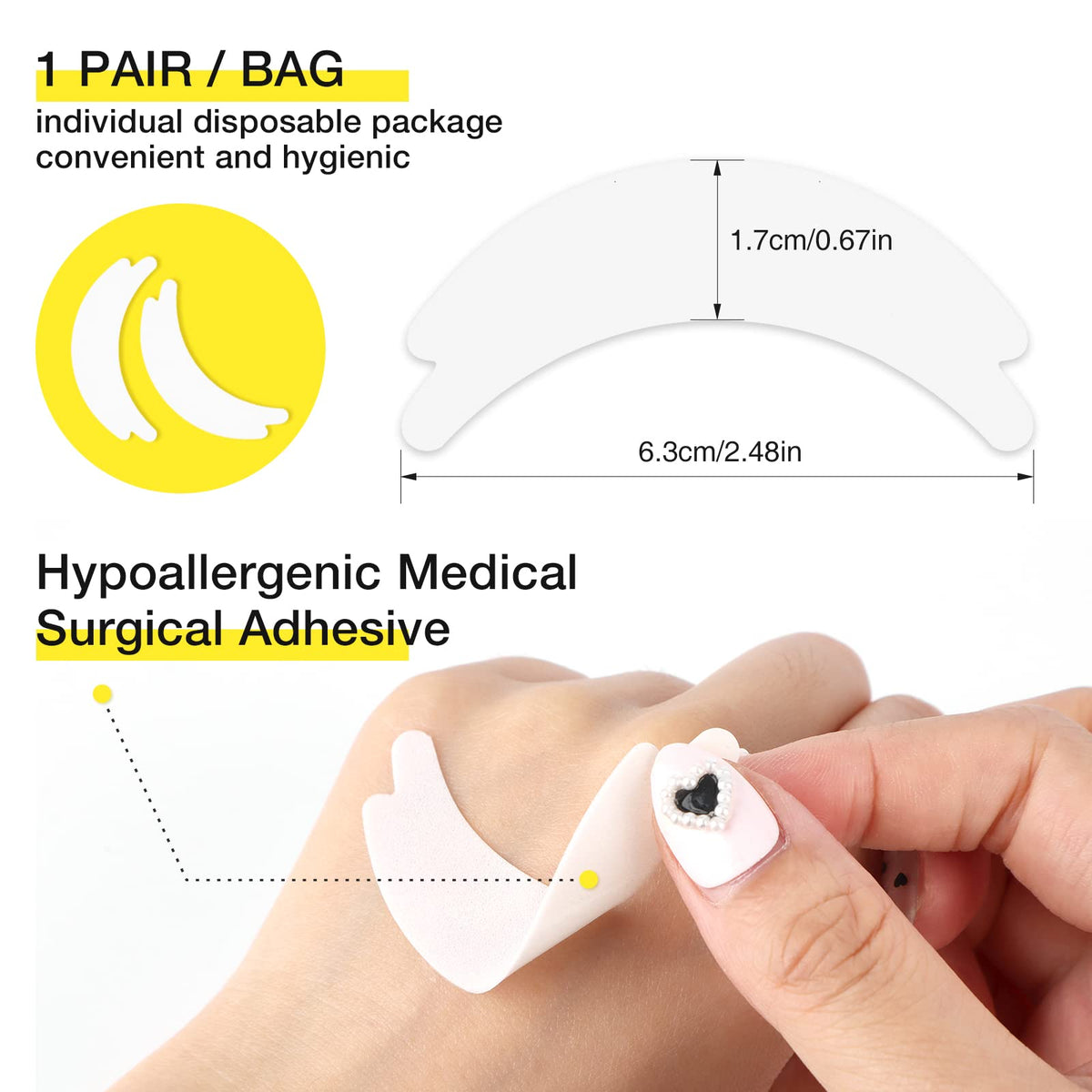 Professional microfoam lash pads for lower lash isolation