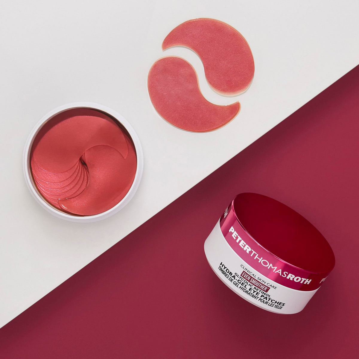 Peter Thomas Roth under-eye patches packaging showcasing ingredient details
