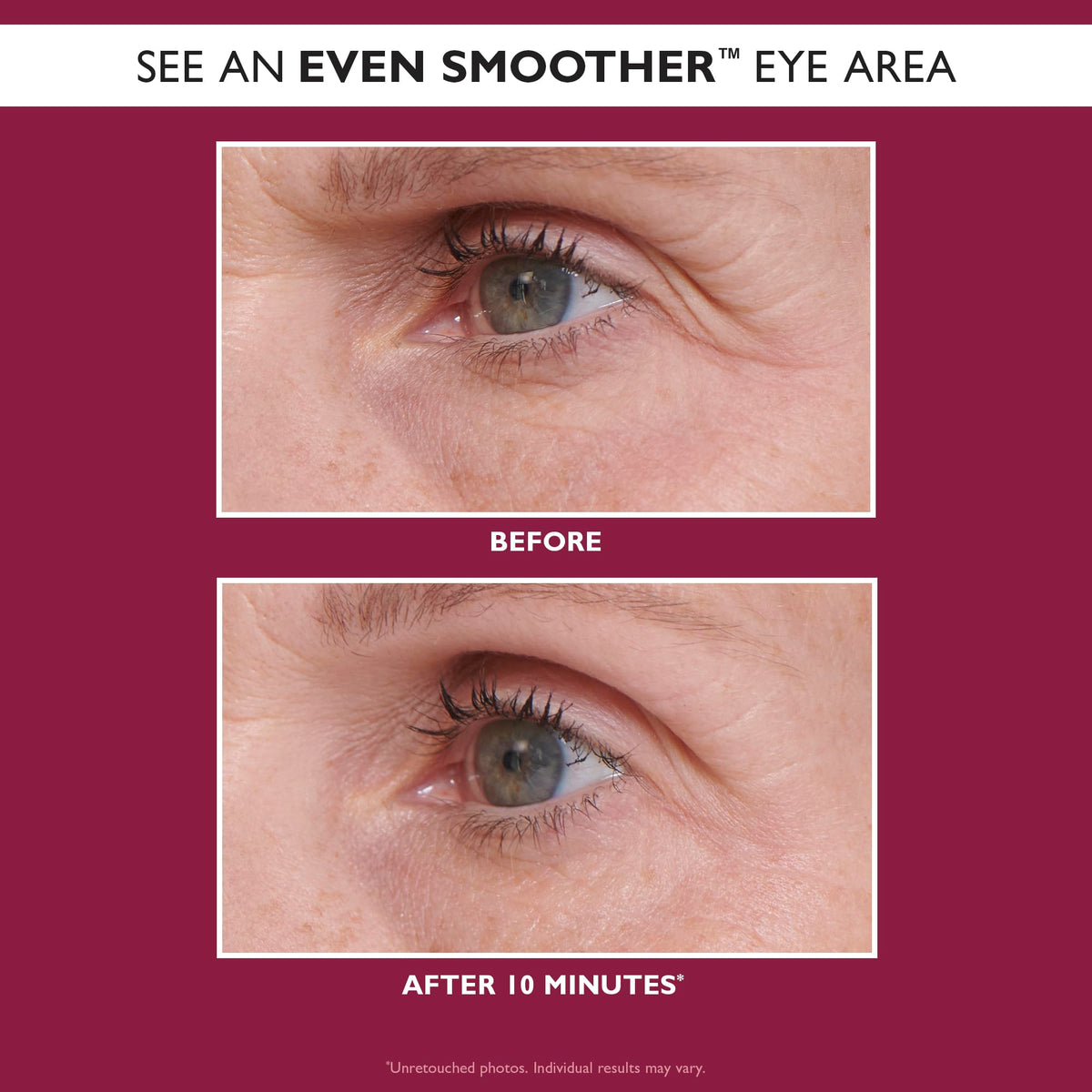 Side view of Peter Thomas Roth Even Smoother eye patches jar