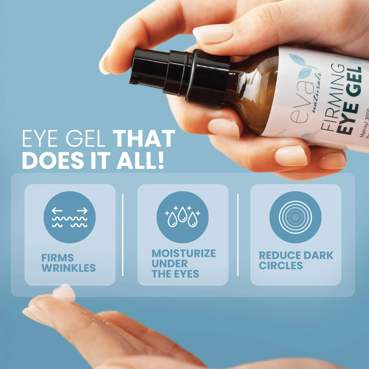Eva Naturals anti aging eye gel bottle