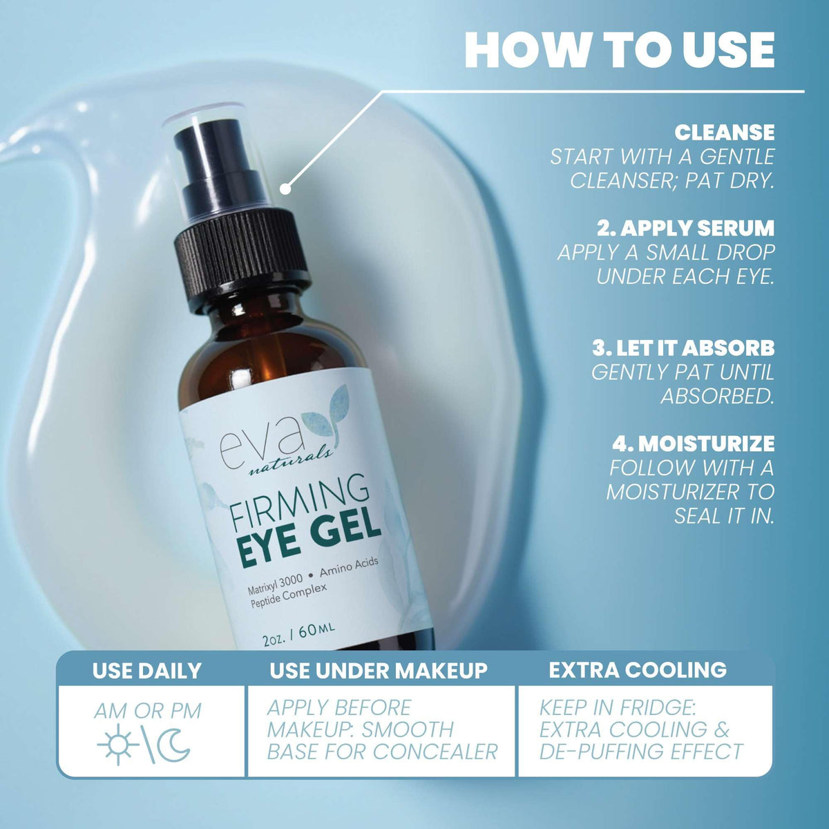 Texture of Eva Naturals firming eye gel serum
