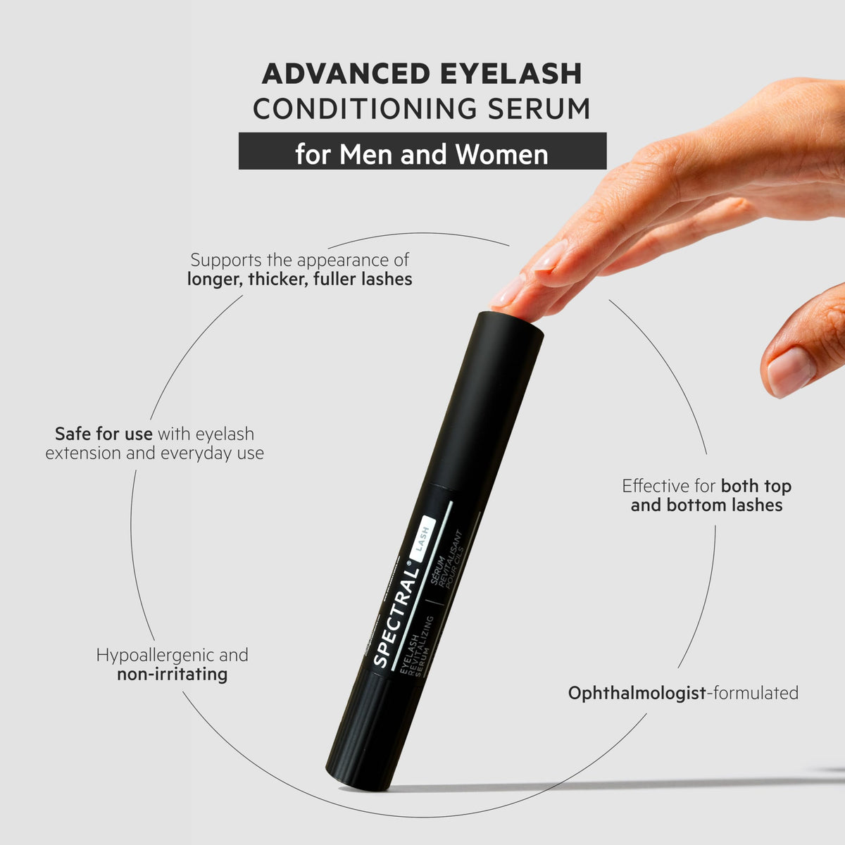 DS Laboratories lash serum applicator tip detail