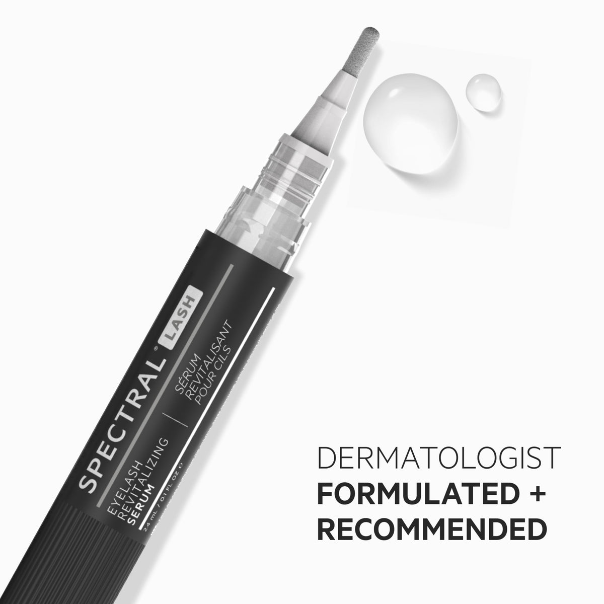 Back of packaging for DS Laboratories Spectral.LASH serum