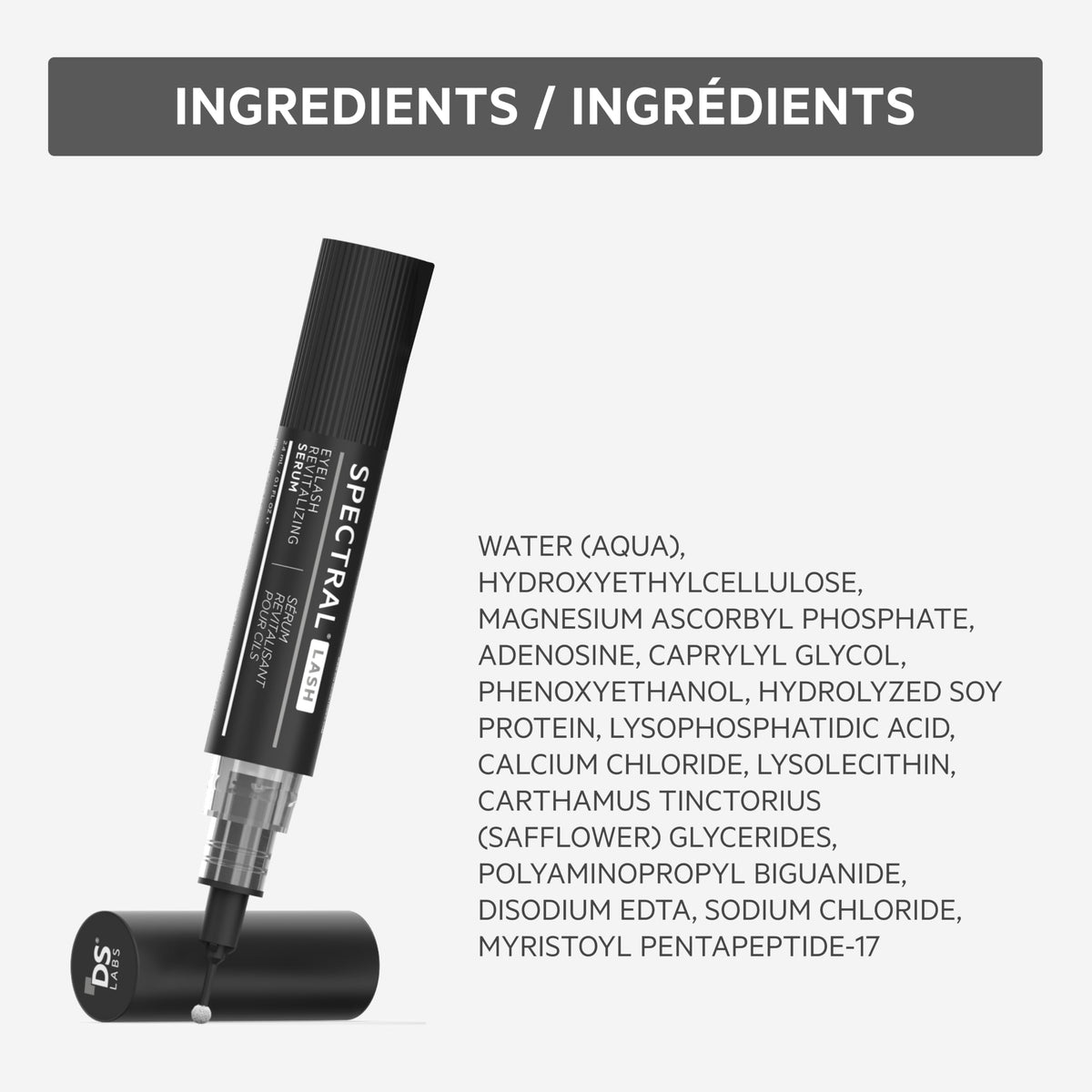 Spectral.LASH eyelash serum applicator and bottle set