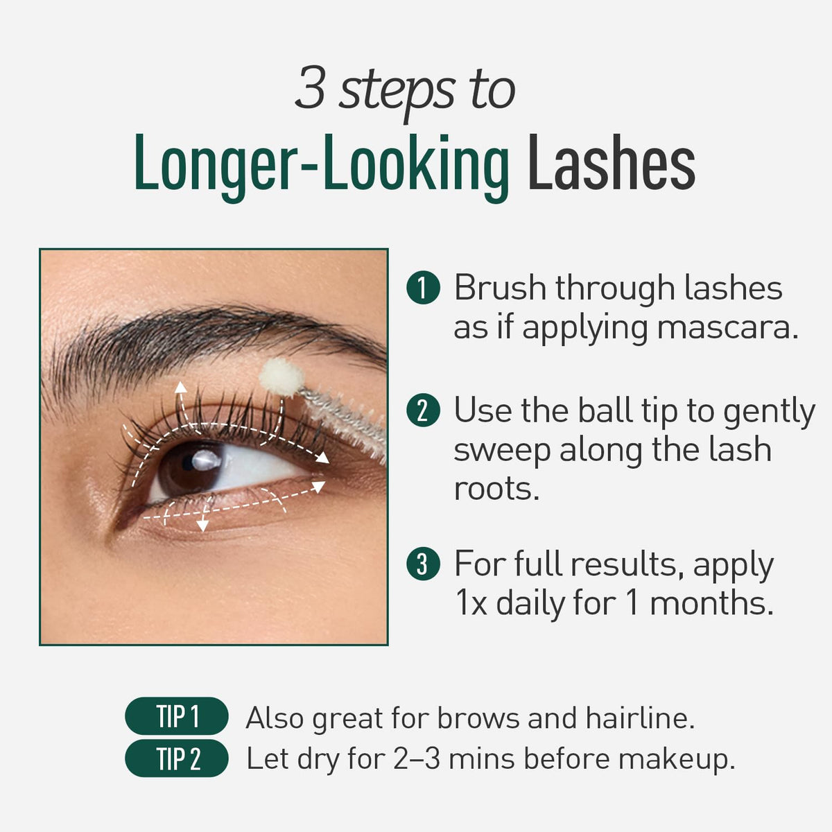 ViveLab eyelash and eyebrow growth serum ingredients label