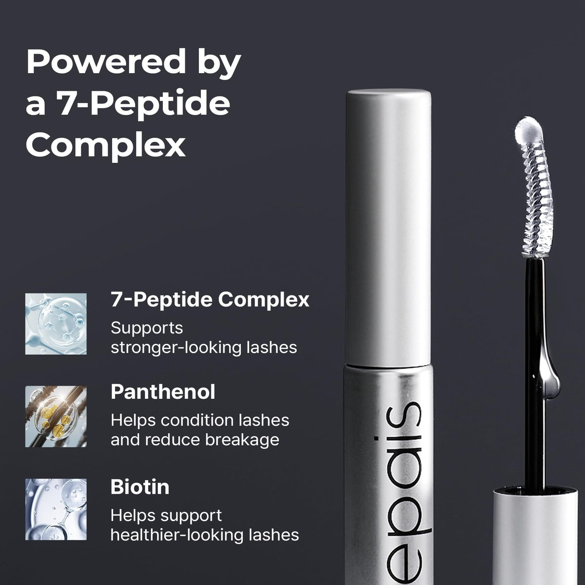 Applying Epais lash serum with ball tip applicator