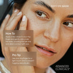 Application of Advanced Clinicals eye serum under the eye
