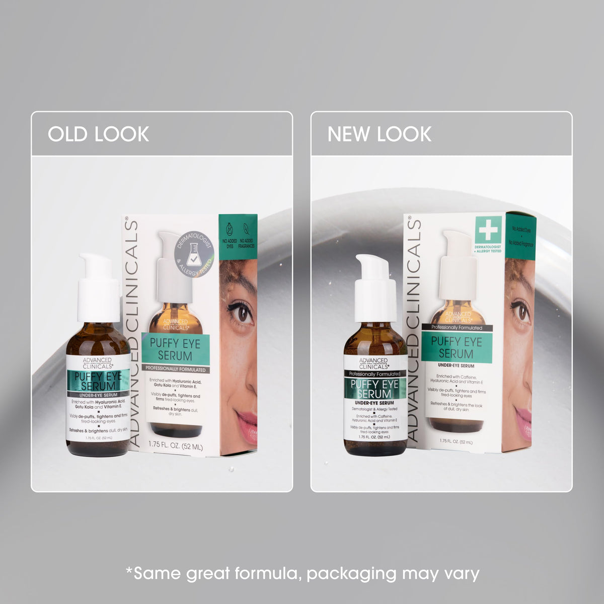 Advanced Clinicals Puffy Eye Serum lifestyle product shot