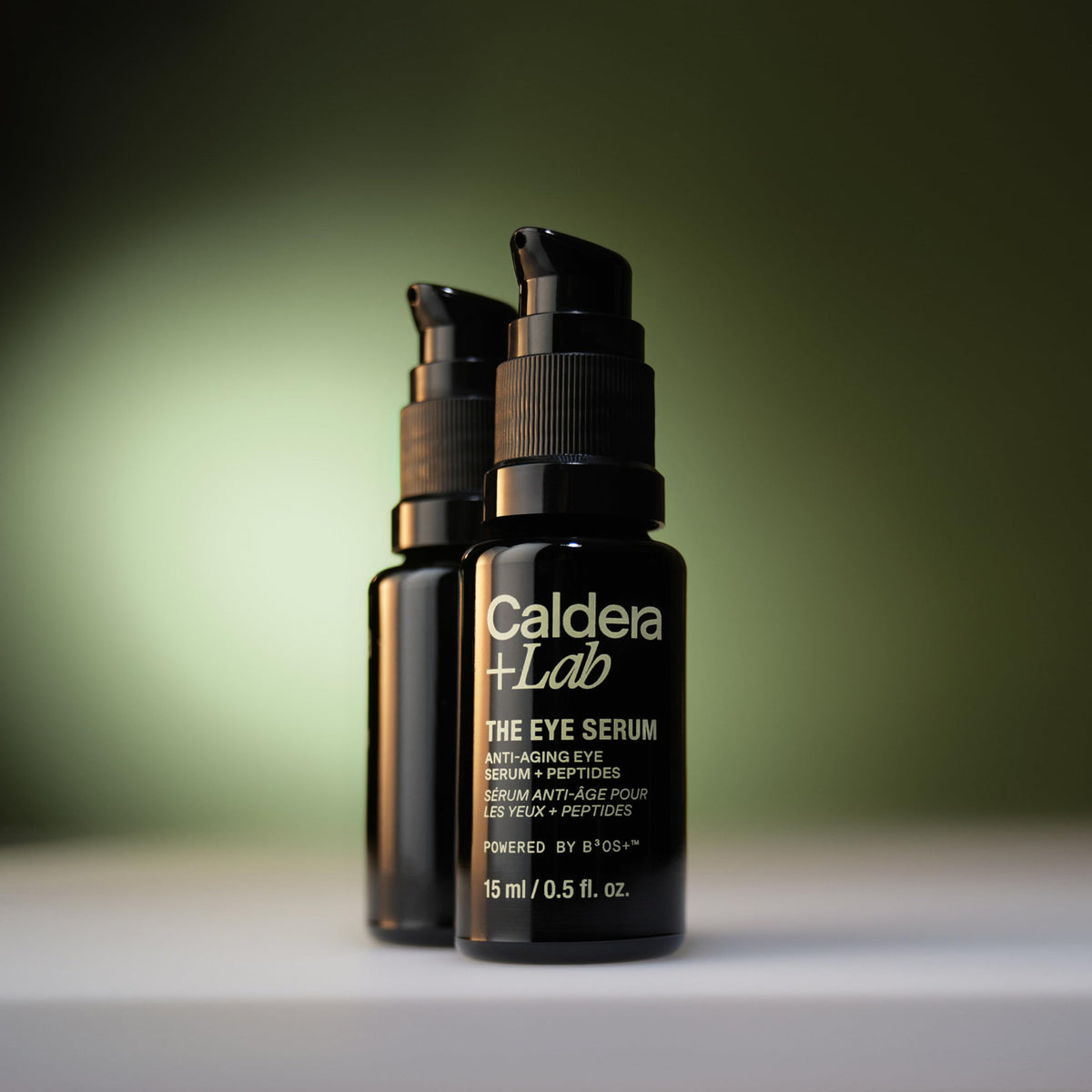 Side profile of Caldera + Lab The Eye Serum bottle