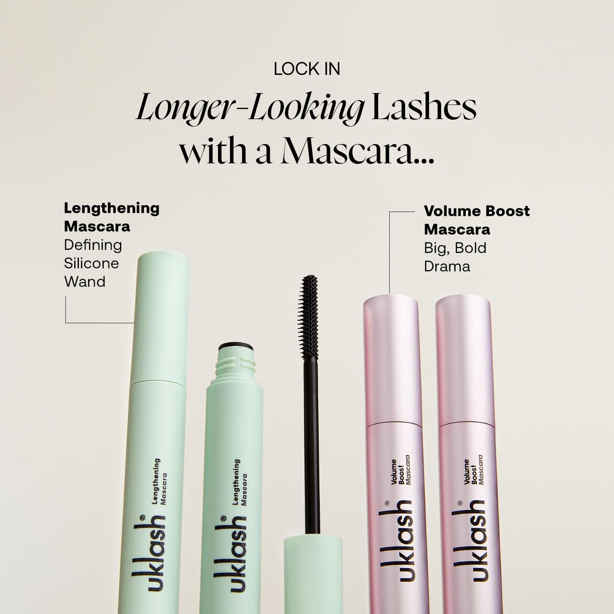 Clinical formula benefits text on Uklash packaging